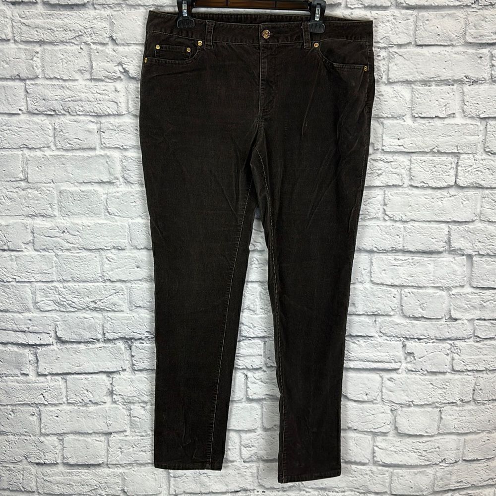 Michael Kors Brown Corduroy Skinny Pants Size 12